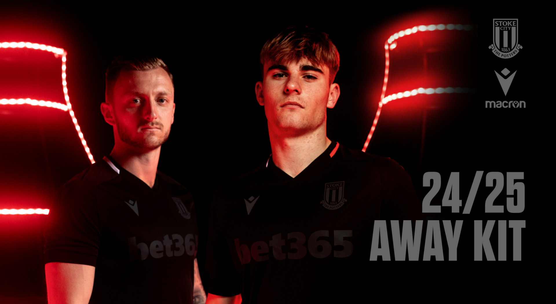Macron’s new Away kit for Stoke City FC is in total black